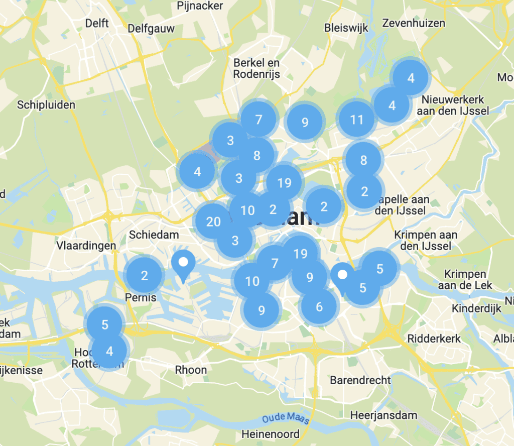 PPO Rotterdam - Google Maps kaartje